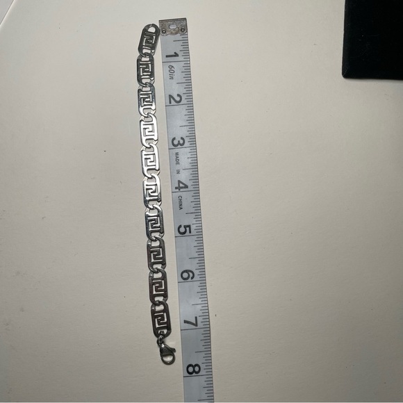 Vintage Silver Tone Geometric Link Bracelet - Picture 3 of 4